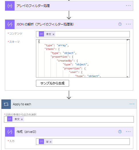 ファイルIDの抽出
