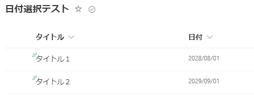SharePointリストの設定
