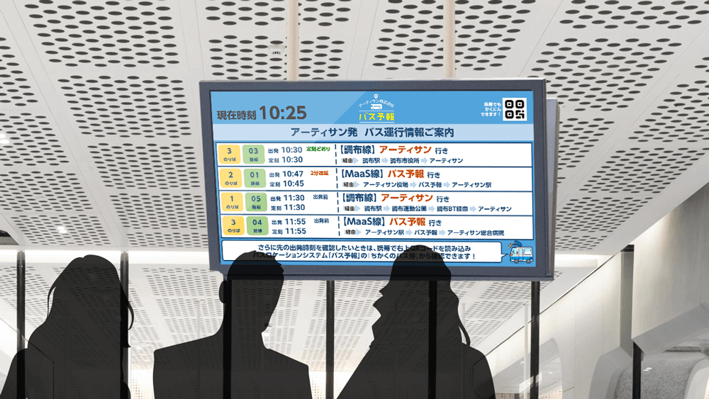 バスロケ「バス予報」デジタルサイネージ