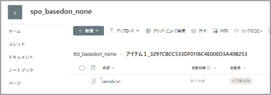 SPO上のフォルダ構成(パターン1)
