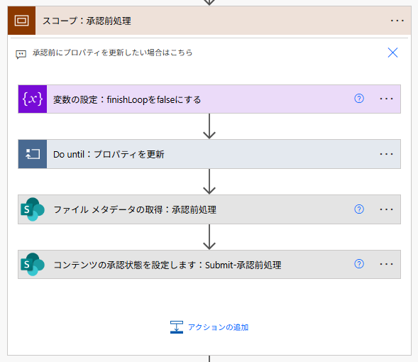 承認前の処理