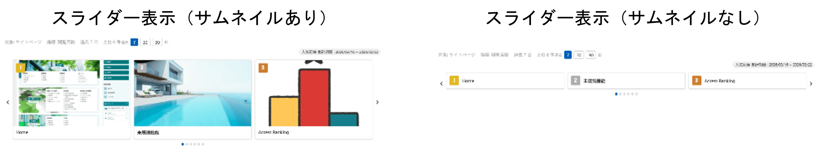 スライダー表示